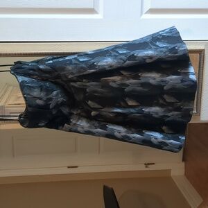 White House Black Market Black and Silver Dress Size 12